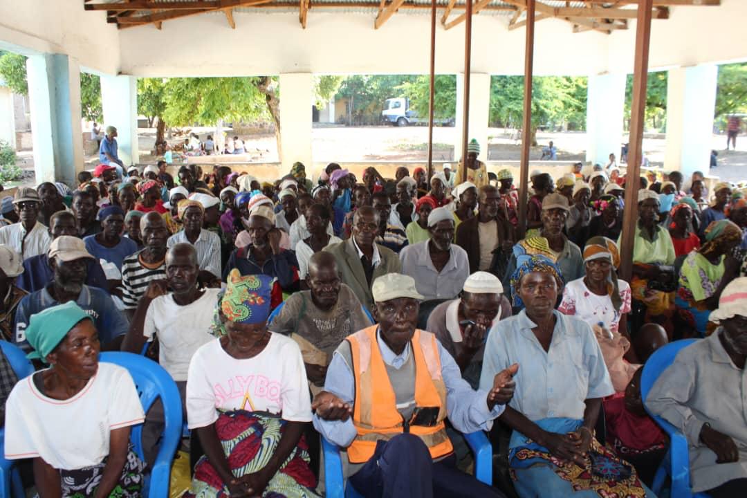Community members at a Pashello elderly care gathering
